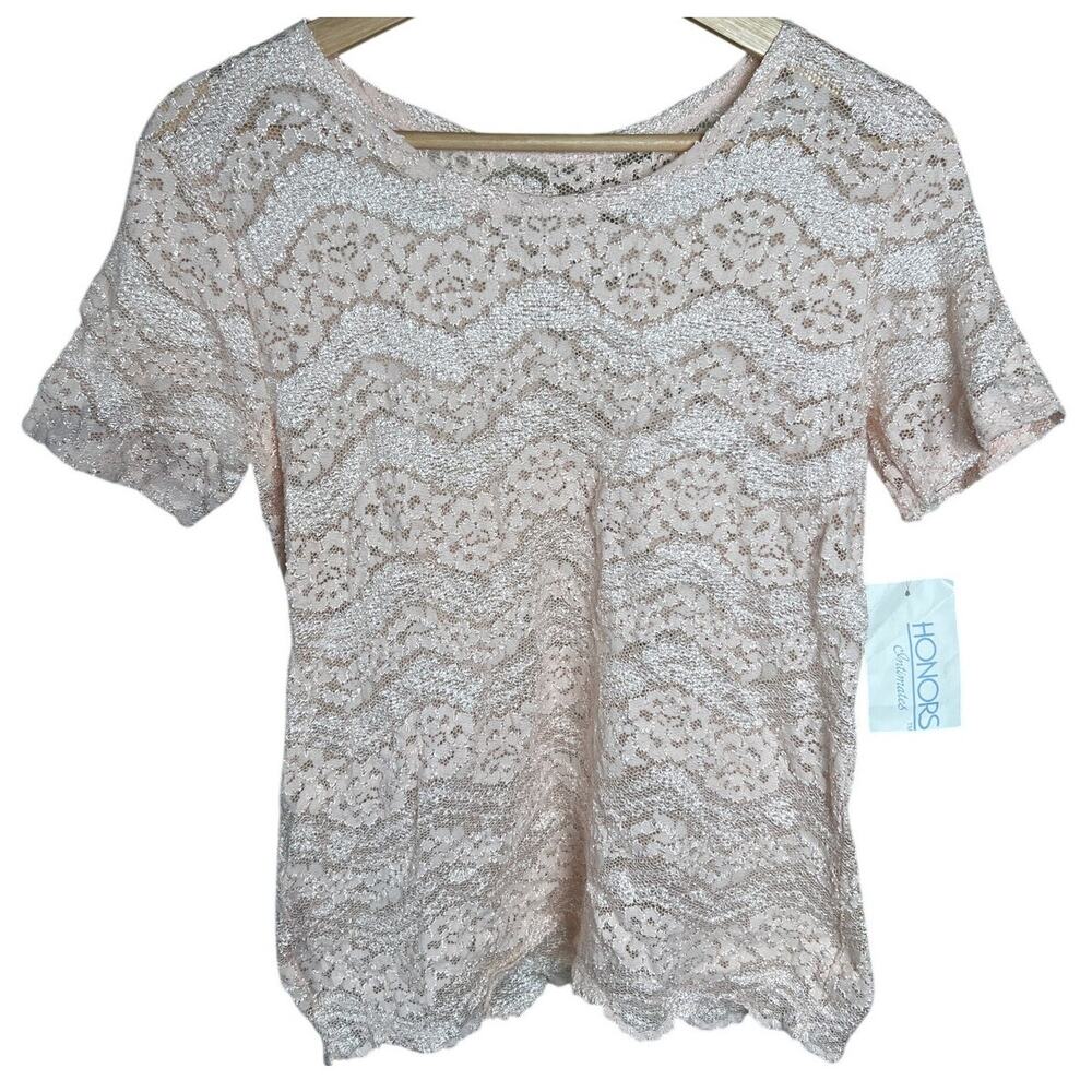 Honors Intimates Pink Lacy Women Tops NWT *Dimensions In Pictures*